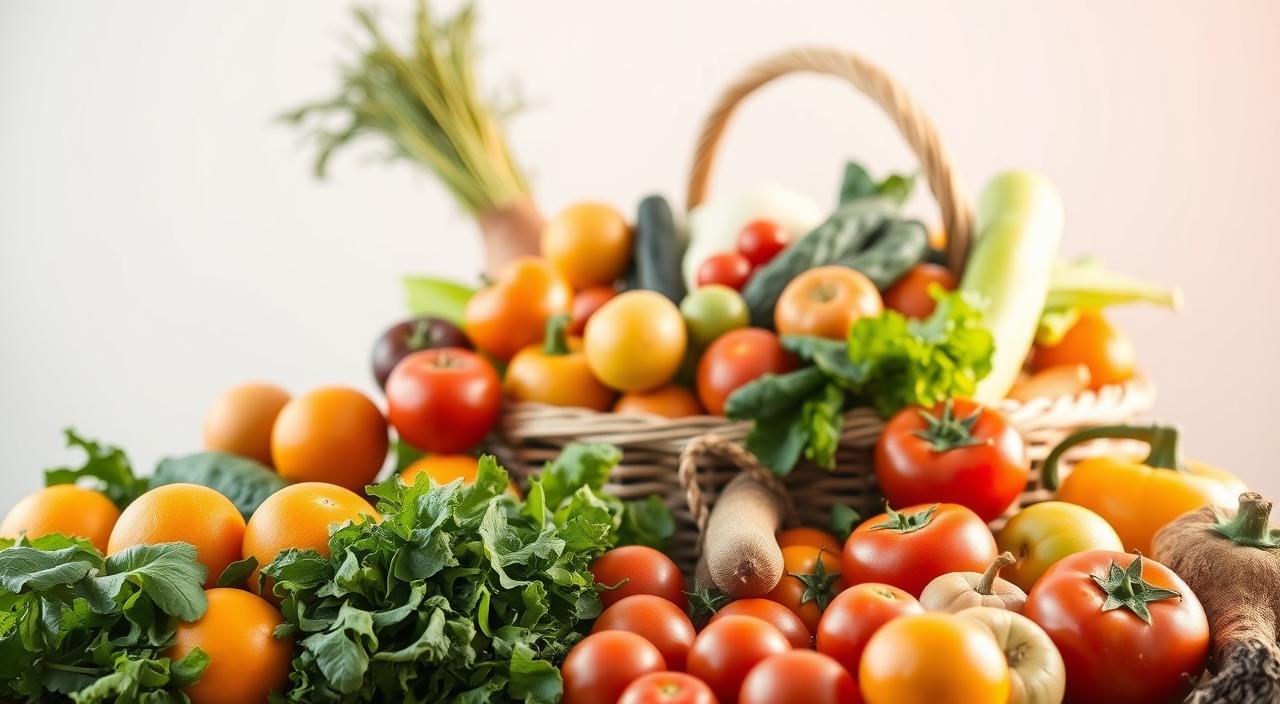 frutas e verduras da estação