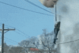 Vídeo Chocante: Operário Pendurado Em Plataforma Em Chamas Cai Após Incêndio Em Caminhão Nos Eua